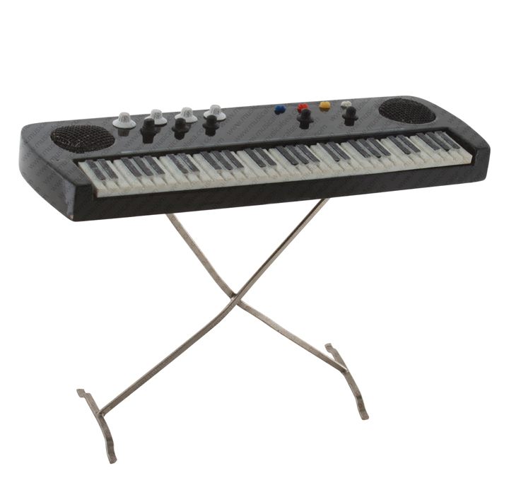 Miniature black electric organ